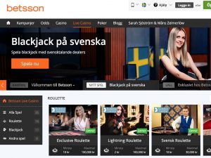 Screenshot Betsson