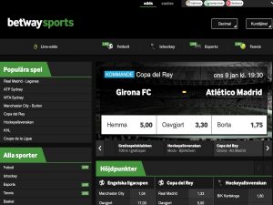 Screenshot Betway