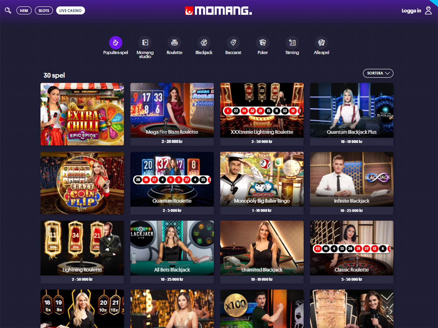 Screenshot Momang Casino